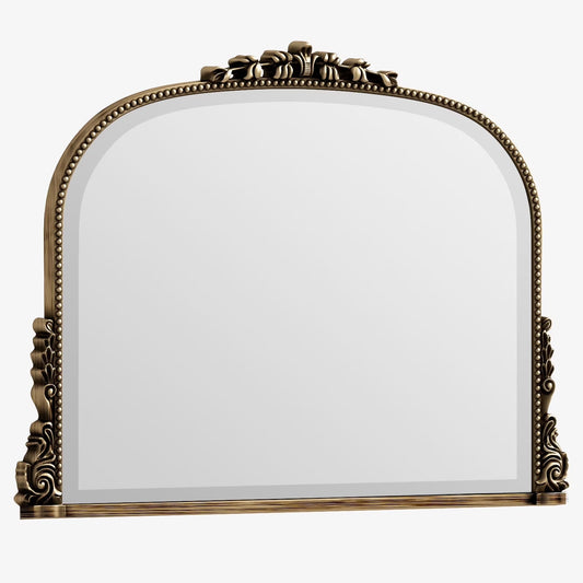 BEAUTYPEAK 36"x 27" Arched Vanity Mirror Vintage Decor Mirror Wall Mounted