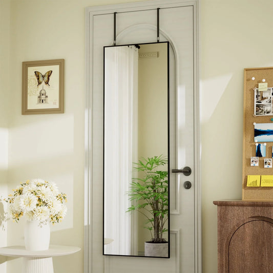 BEAUTYPEAK Full Length Door Mirror 50"x16" Hanging Wall-Mounted Mirrors