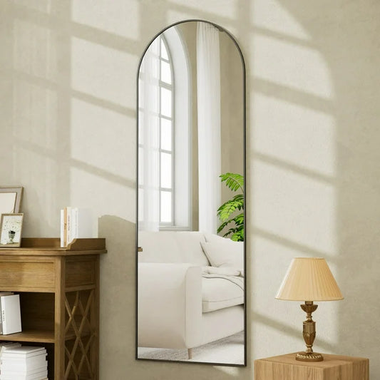 BEAUTYPEAK 50"x 16"Arched Full Length Mirror Wall Mounted Door Mirror
