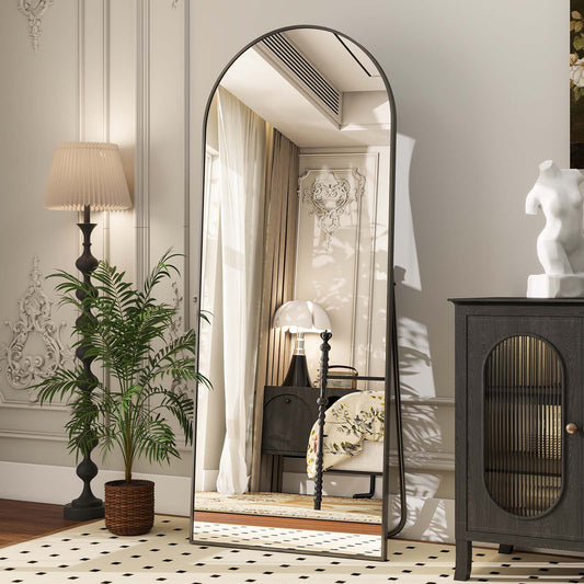 BEAUTYPEAK 65.1"x25" Arched Full Length Floor Mirror Full Body with Stand