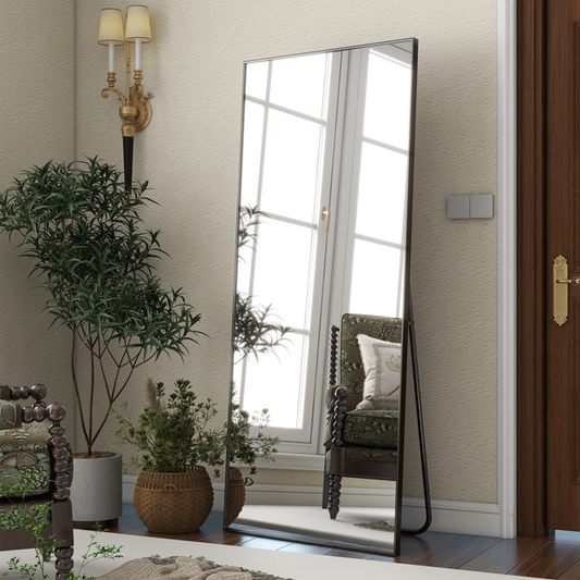 BEAUTYPEAK 71"x27" Full Length Mirror Rectangle Floor Mirrors for Standing Leaning or Hanging