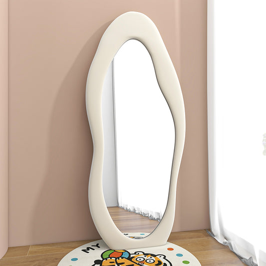 BEAUTYPEAK Irregular Full Length Floor Mirror Cloud Shaped Mirror Leaning or Hanging without Stand 30"x 71"