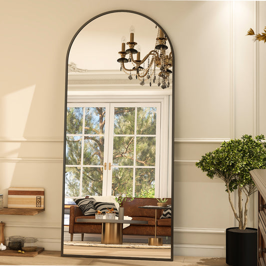 BEAUTYPEAK OverSized Arched Full Length Floor Mirror Full Body Standing Mirror