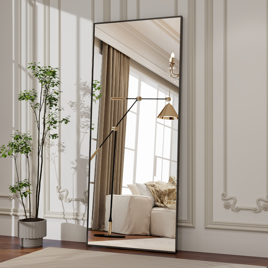 BEAUTYPEAK 71"x27" Full Length Mirror Rectangle Floor Mirrors for Standing Leaning or Hanging