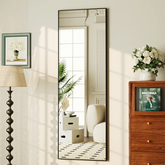 BEAUTYPEAK 48"x 14"Arched Full Length Mirror Wall Mounted Door Mirror