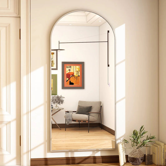 BEAUTYPEAK Oversized Full Length Mirror Arch Standing Floor Mirror Full Body Mirror
