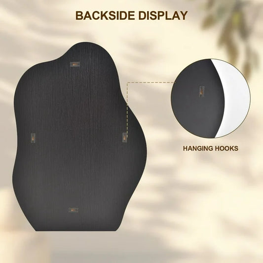 BEAUTYPEAK 24" x 32" Vanity Mirror Wall Wavy Mirror Bathroom Mirror Decor
