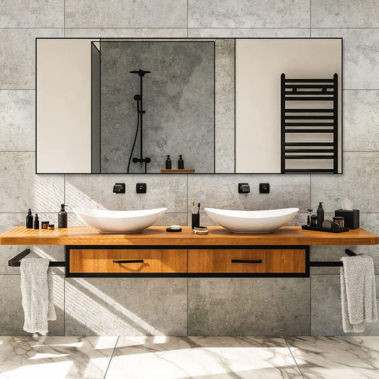 BEAUTYPEAK Wall Mirror Full Length Mirror 71"x31" Rectangle Floor Mirrors for Leaning or Hanging without Stand