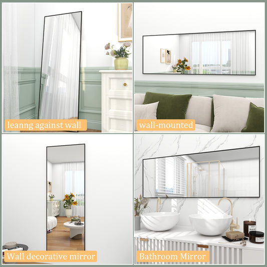 BEAUTYPEAK Full Length Mirror Hanging Floor Mirrors Wall-Mounted Mirrors without Stand