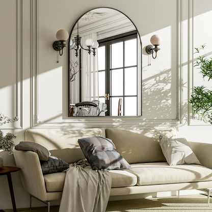 BEAUTYPEAK Arched Aluminum Alloy Framed Wall Mirror