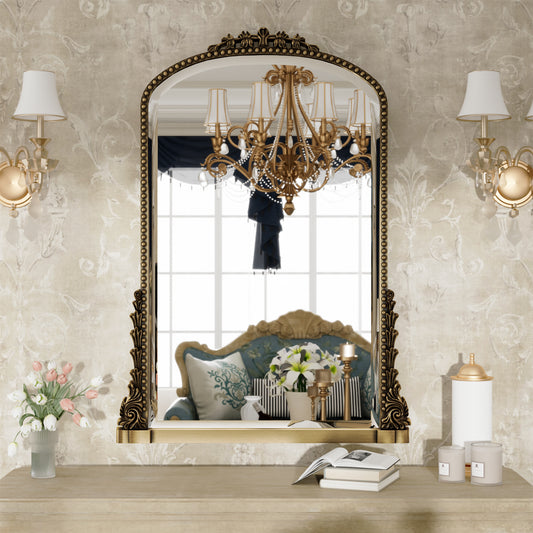 BEAUTYPEAK 32"x 24" Arched Vanity Mirror Decor Wall Mirror for Bathroom