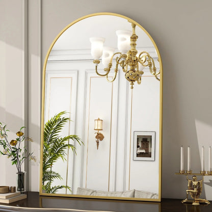 BEAUTYPEAK 26"x 38" Bathroom Mirror Wall Vanity Arched Mirror