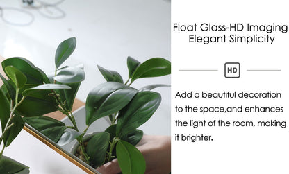 BEAUTYPEAK Wall Mirror-Rectangular Rounded Corners Mirror