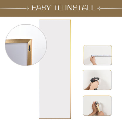 BEAUTYPEAK Full Length Rectangle Mirror Wall Mounted Mirror